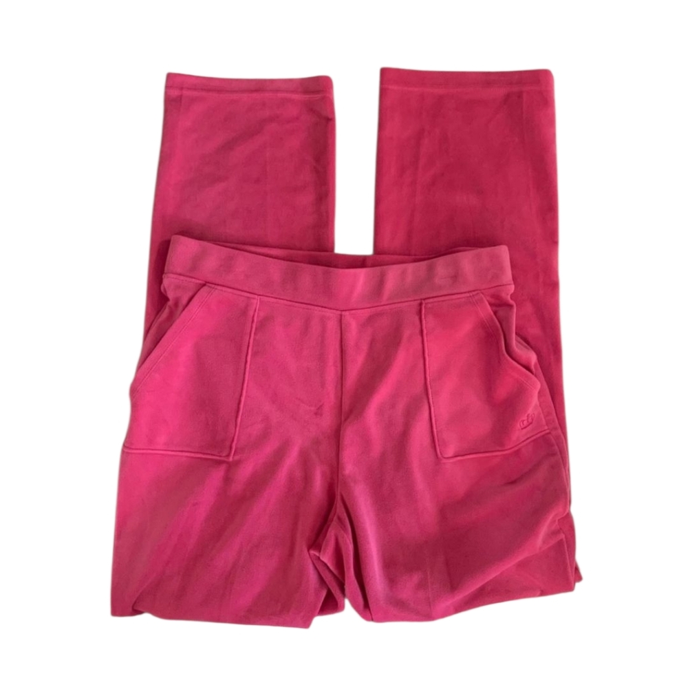Juicy by Juicy Couture Sweatpants Women’s L Track Crown Pink Stretch Y2K Pockets